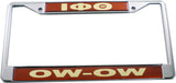 Iota Phi Theta Ow-Ow Domed Call Tag License Plate Frame [Silver]