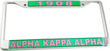 Alpha Kappa Alpha Domed Founder License Plate Frame [Silver]