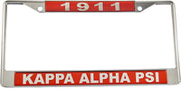 Kappa Alpha Psi Domed Founder License Plate Frame [Silver]