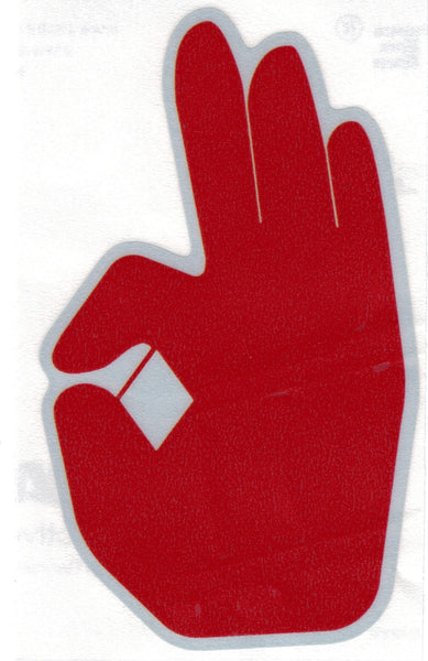 Kappa Alpha Psi Hand Sign Reflective Decal Symbol Sticker [Silver]