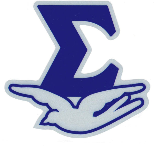 Phi Beta Sigma - Big Letter Reflective Decal Symbol Sticker [Blue]