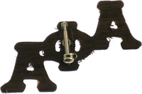 Alpha Phi Alpha Small Wood Letter Pin [Brown]