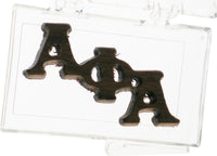 Alpha Phi Alpha Small Wood Letter Pin [Brown]