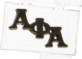 Alpha Phi Alpha Small Wood Letter Pin [Brown]