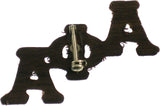 Alpha Phi Alpha Small Wood Letter Pin [Brown]