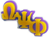 Omega Psi Phi Small Acrylic Letter Pin [Gold]