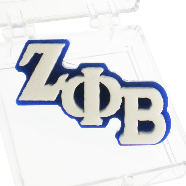 Zeta Phi Beta Small Acrylic Letter Pin [White]