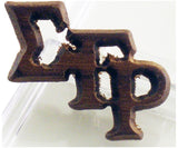 Sigma Gamma Rho Small Wood Letter Pin [Brown]