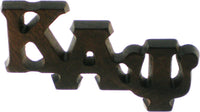 Kappa Alpha Psi Big Letter Wood Pin [Brown - 3" x 2.5"]