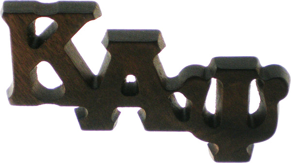 Kappa Alpha Psi Large Wood Letter Pin [Brown]