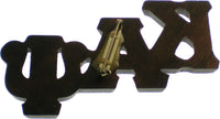 Kappa Alpha Psi Big Letter Wood Pin [Brown - 3" x 2.5"]