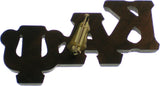 Kappa Alpha Psi Big Letter Wood Pin [Brown - 3" x 2.5"]