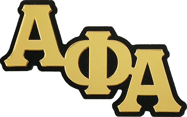 Alpha Phi Alpha Large Mirror Letter Pin [Gold]