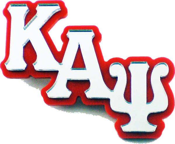 Kappa Alpha Psi Large Mirror Letter Pin [Red/Silver]