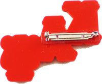 Kappa Alpha Psi Large Mirror Letter Pin [Silver]
