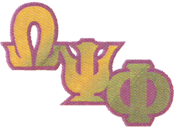 Omega Psi Phi Large Mirror Letter Pin [Gold]