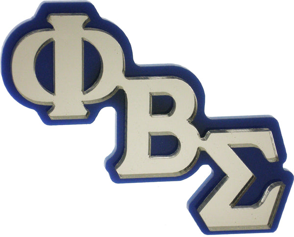 Phi Beta Sigma Large Mirror Letter Pin [Silver]