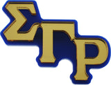 Sigma Gamma Rho Large Mirror Letter Pin [Gold]