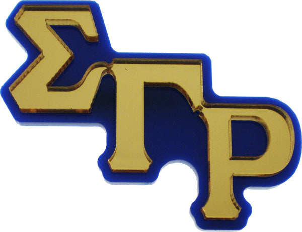Sigma Gamma Rho Large Mirror Letter Pin [Gold]