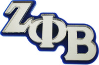 Zeta Phi Beta Large Mirror Letter Pin [Silver]