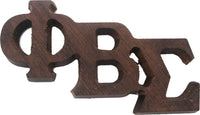 Phi Beta Sigma Large Wood Letter Pin [Brown]