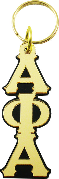 Alpha Phi Alpha Large Letter Mirror Key Chain [Black]