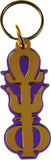 Omega Psi Phi Large Letter Mirror Key Chain [Purple]