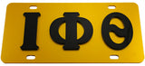 Iota Phi Theta Raised Letter License Plate [Gold/Brown]