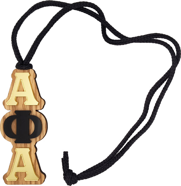 Alpha Phi Alpha Oak Wood Backed Medallion [Brown]