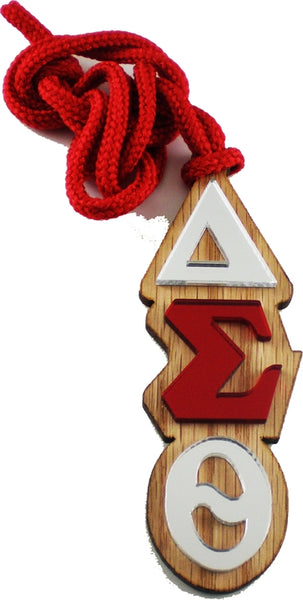 Delta Sigma Theta Oak Wood Backed Medallion [Brown]