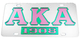 Alpha Kappa Alpha 1908 Mirror Insert Tag License Plate [Silver]