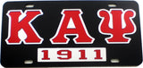 Kappa Alpha Psi 1911 Mirror Insert Tag License Plate [Black]