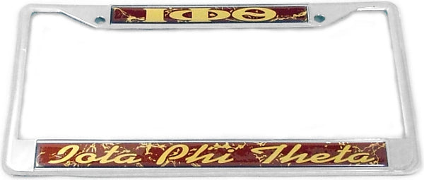 Iota Phi Theta Domed License Plate Frame [Silver]