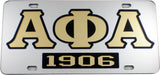 Alpha Phi Alpha 1906 Mirror Insert Tag License Plate [Silver]