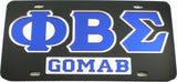 Phi Beta Sigma GOMAB Mirror Insert Tag License Plate [Black]
