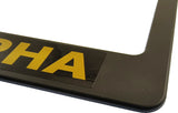 Alpha Phi Alpha Text Decal Plastic License Plate Frame [Black]