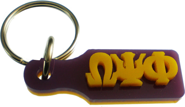 Omega Psi Phi Small/Mini Paddle Acrylic Key Chain [Purple]