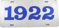 Sigma Gamma Rho 1922 Founder Satin Background Tag License Plate [Silver]