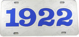 Sigma Gamma Rho 1922 Founder Satin Background Tag License Plate [Silver]