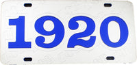 Zeta Phi Beta 1920 Founder Satin Background Tag License Plate [Silver]