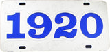 Zeta Phi Beta 1920 Founder Satin Background Tag License Plate [Silver]