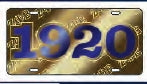 Zeta Phi Beta 1920 Founder Satin Background Tag License Plate [Gold]