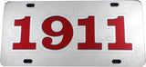Kappa Alpha Psi 1911 Founder Satin Background Tag License Plate [Silver]