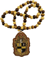 Alpha Phi Alpha Wood Bead Tiki Crest Decal Medallion [Brown]