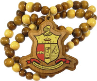 Kappa Alpha Psi Wood Bead Tiki Crest Decal Medallion [Brown]