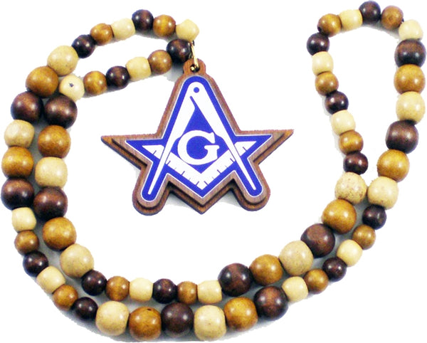 Mason Wood Bead Tiki Crest Decal Medallion [Brown]