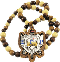Sigma Gamma Rho Wood Bead Tiki Crest Decal Medallion [Brown]