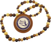 Zeta Phi Beta Wood Bead Tiki Crest Decal Medallion [Brown]