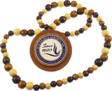 Zeta Phi Beta Wood Bead Tiki Crest Decal Medallion [Brown]