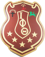 Iota Phi Theta Domed Crest Wood Plaque [Brown]
